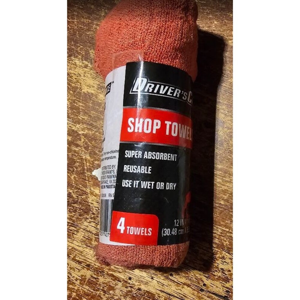 Drivers Choice Shop Towels Four Pack Orange 12 x 14 Each